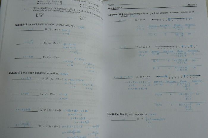 Abeka algebra 2 quiz 17