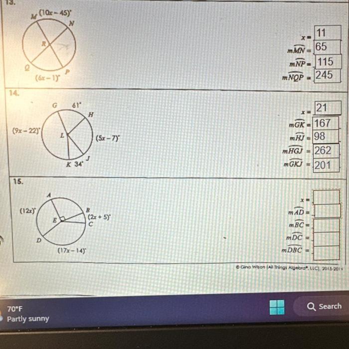 Unit 10: circles homework 2 answer key pdf