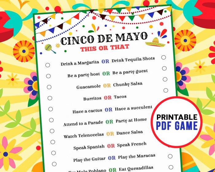 Cinco de mayo worksheet answers