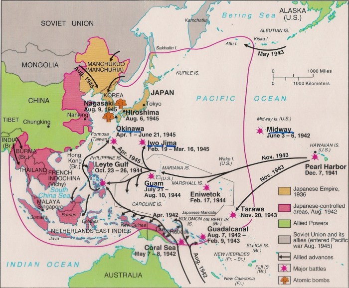 World war 2 in the pacific map worksheet answers