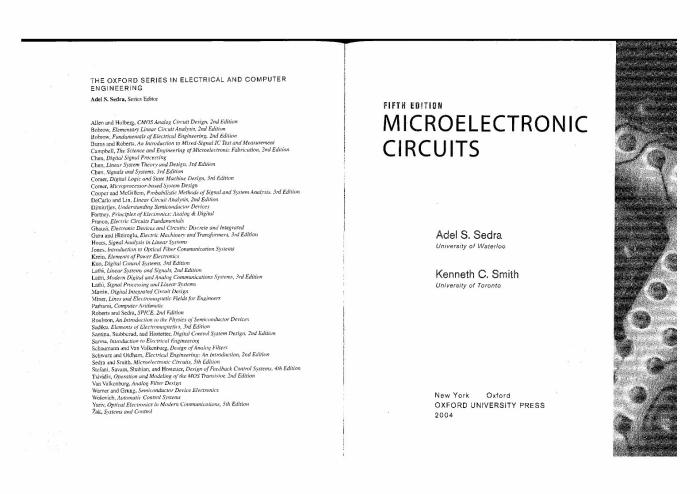 Sedra smith microelectronic circuits 8th edition solutions pdf