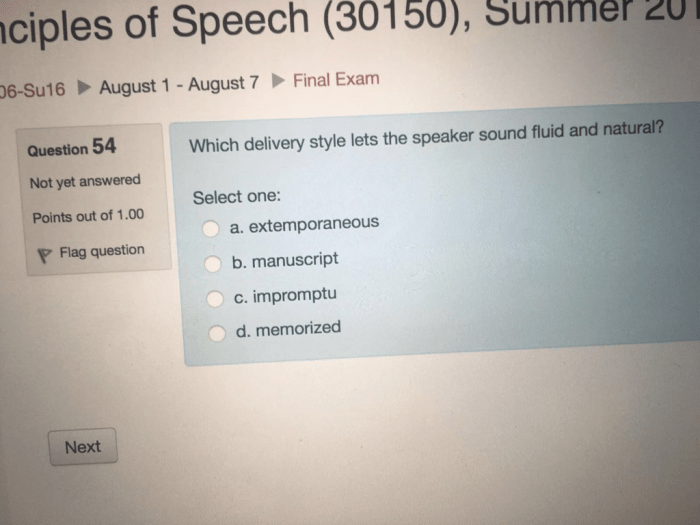 Memorized manuscript speeches